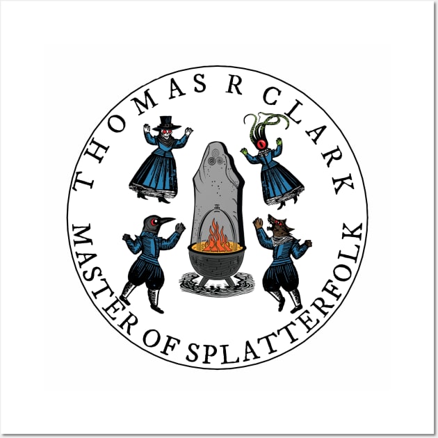 Master of Splatterfolk Circle Wall Art by Thomas R Clark